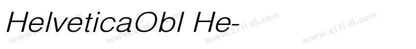 HelveticaObl He字体转换